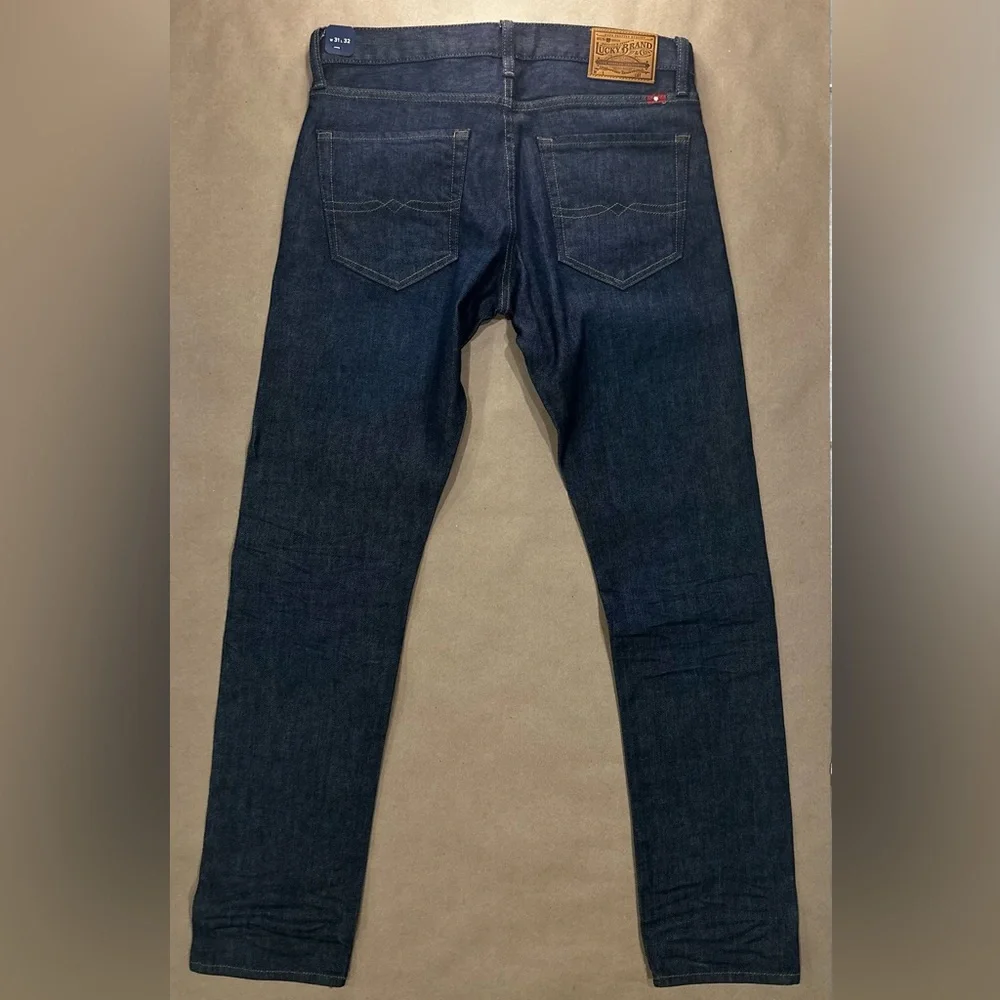 Lucky Brand 110 Skinny Selvedge Jeans 31x32 – Candiani Italian Denim, Dark Wash